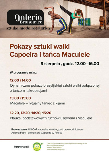Pokazy sztuki walki Capoeira i tańca Maculele